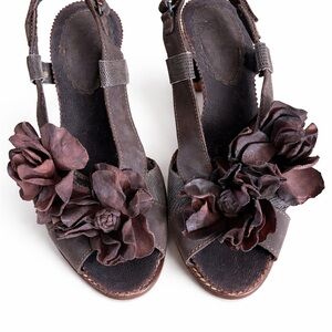Floral Brown Sandals